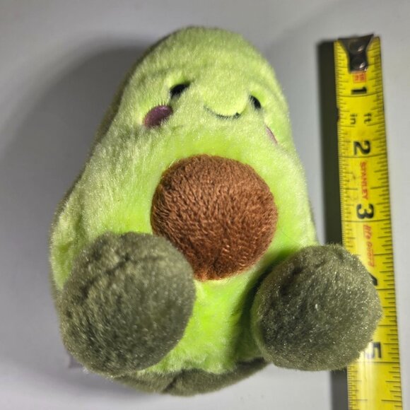 Aurora Smiling Avocado Plush Toy stuffed animal anthropomorphic food vegetable - Picture 5 of 5